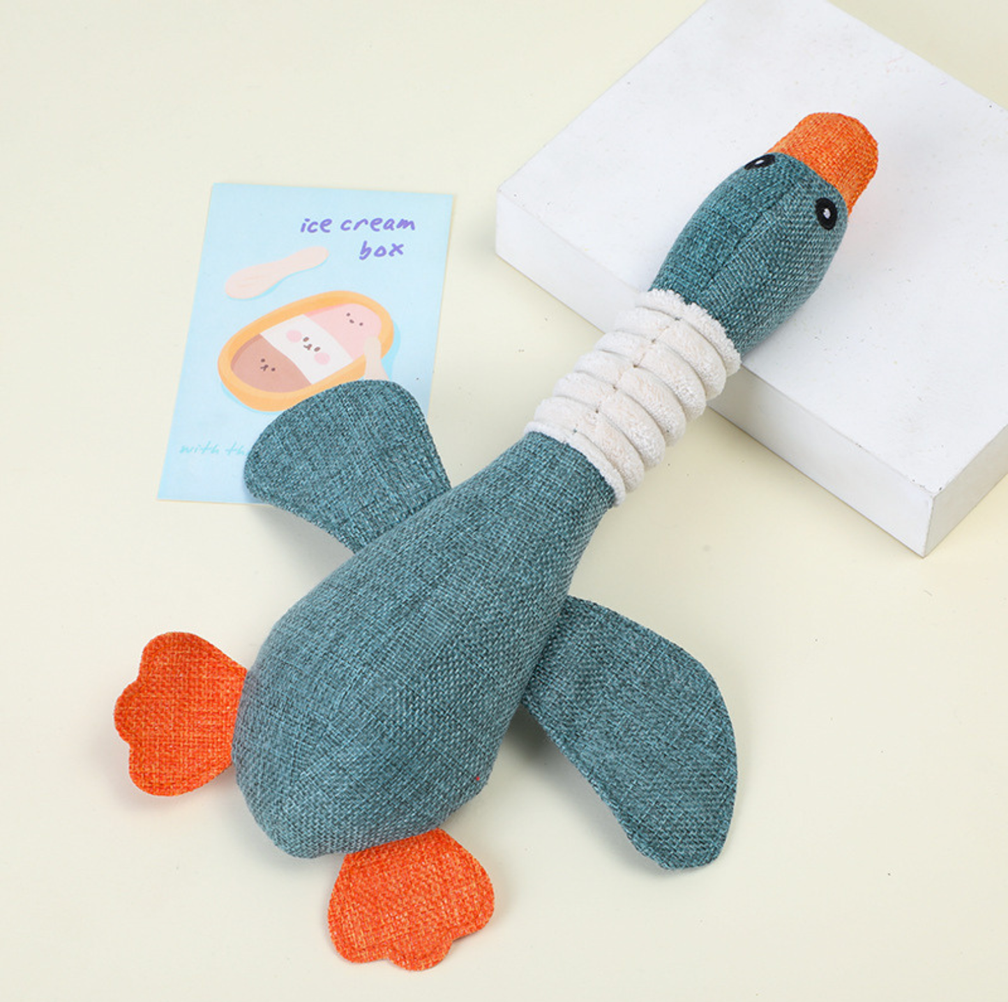 Squeaky Goose Plush Dog Toy for Small & Medium Dogs