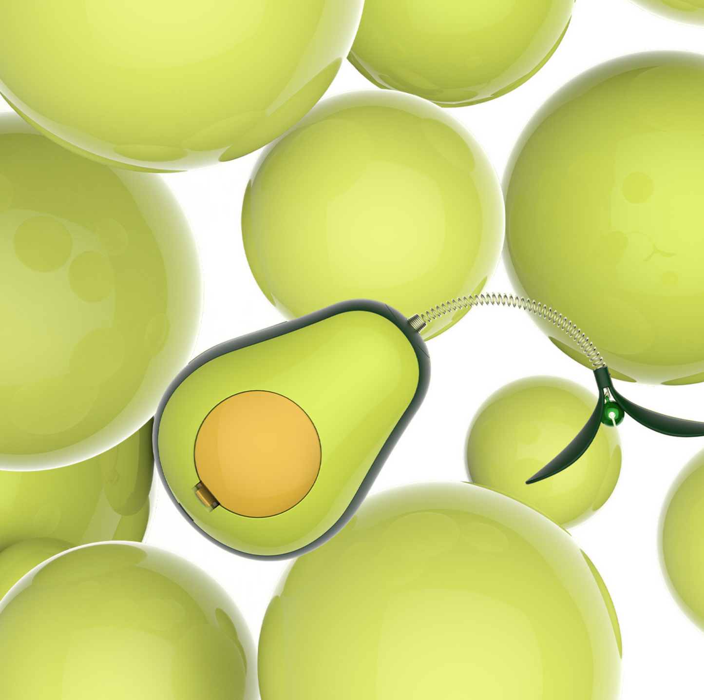 Avocado Wobble Cat Toy – Treat Dispenser, Catnip Ball & Spring Teaser in One