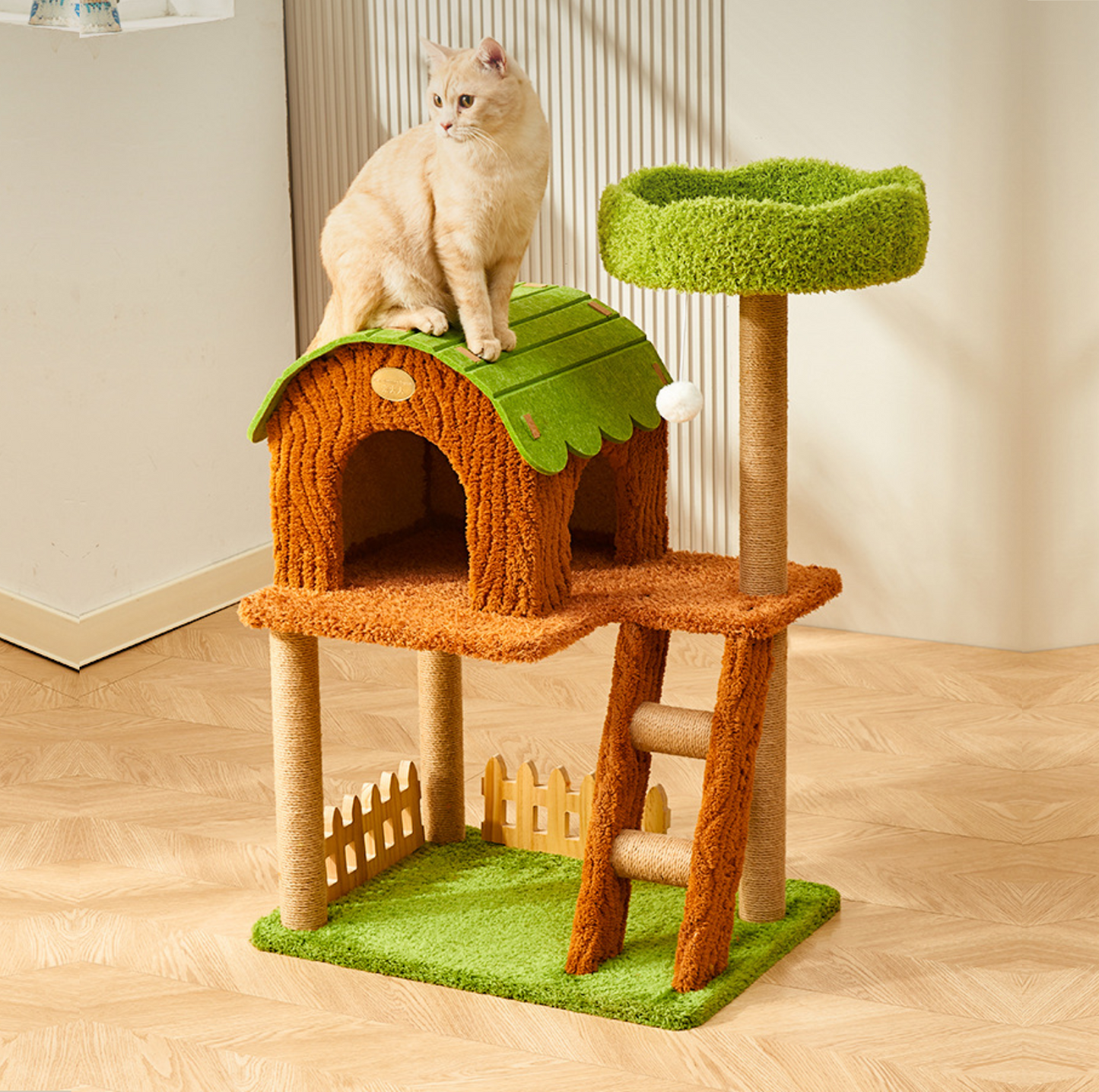 Pre-order: Jungle Paradise Cat Tree — Treehouse-Inspired Cat Tree with Cave