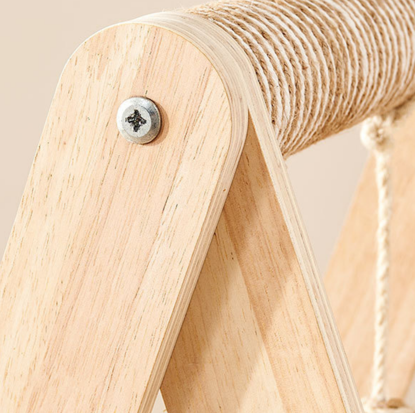 Multifunctional A-Frame Hammock Cat Climbing Frame - Height 113cm