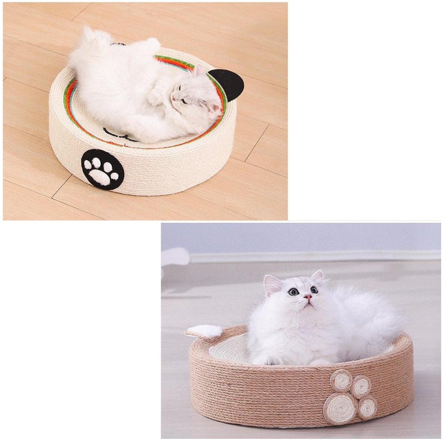 Multifunctional Sisal Cat Scratcher With Cute Animal Design - {{product.type}} - PawPawUp