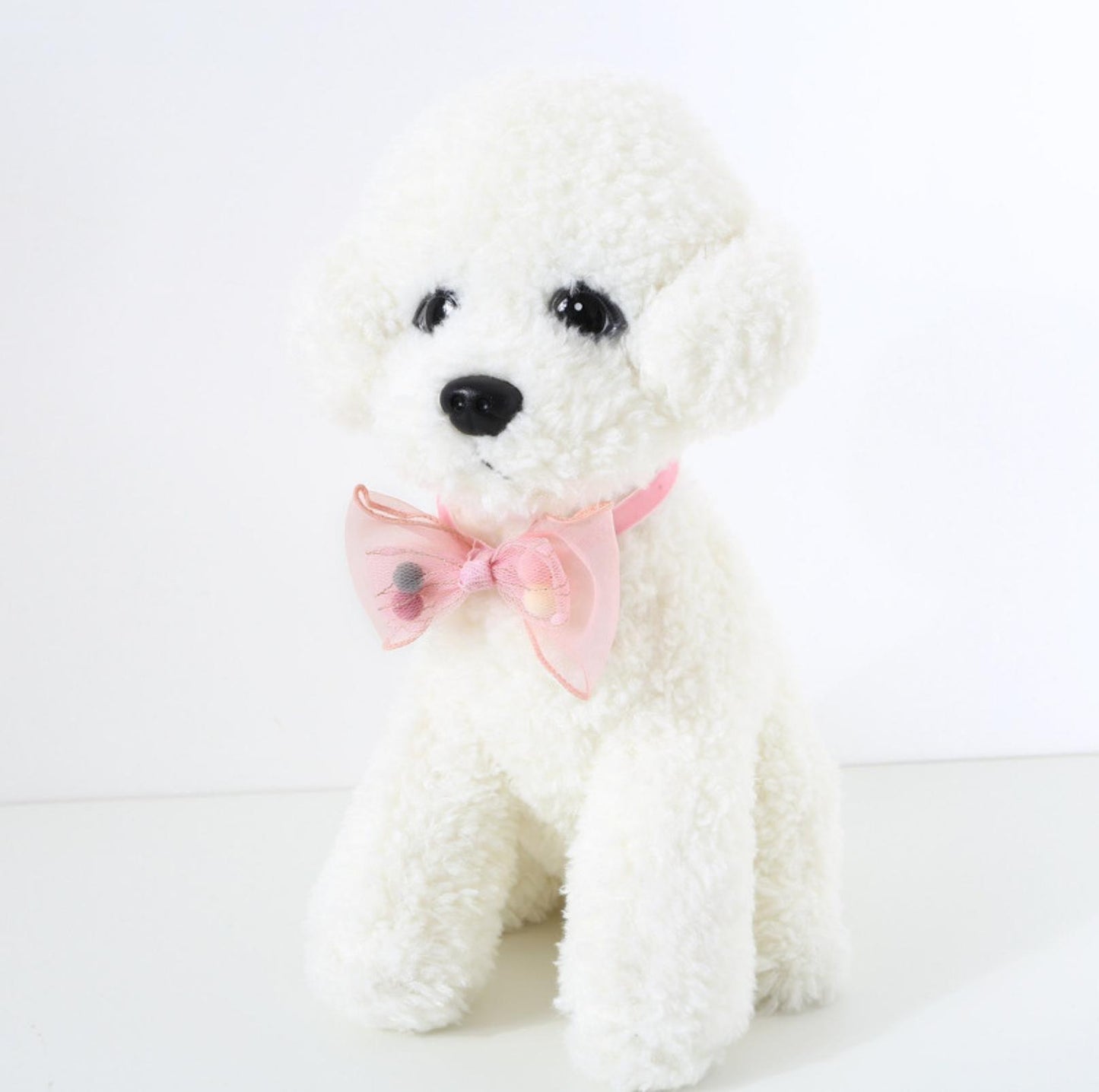 Adjustable Pet Collar with Lace, Pompom, & Glitter Butterfly