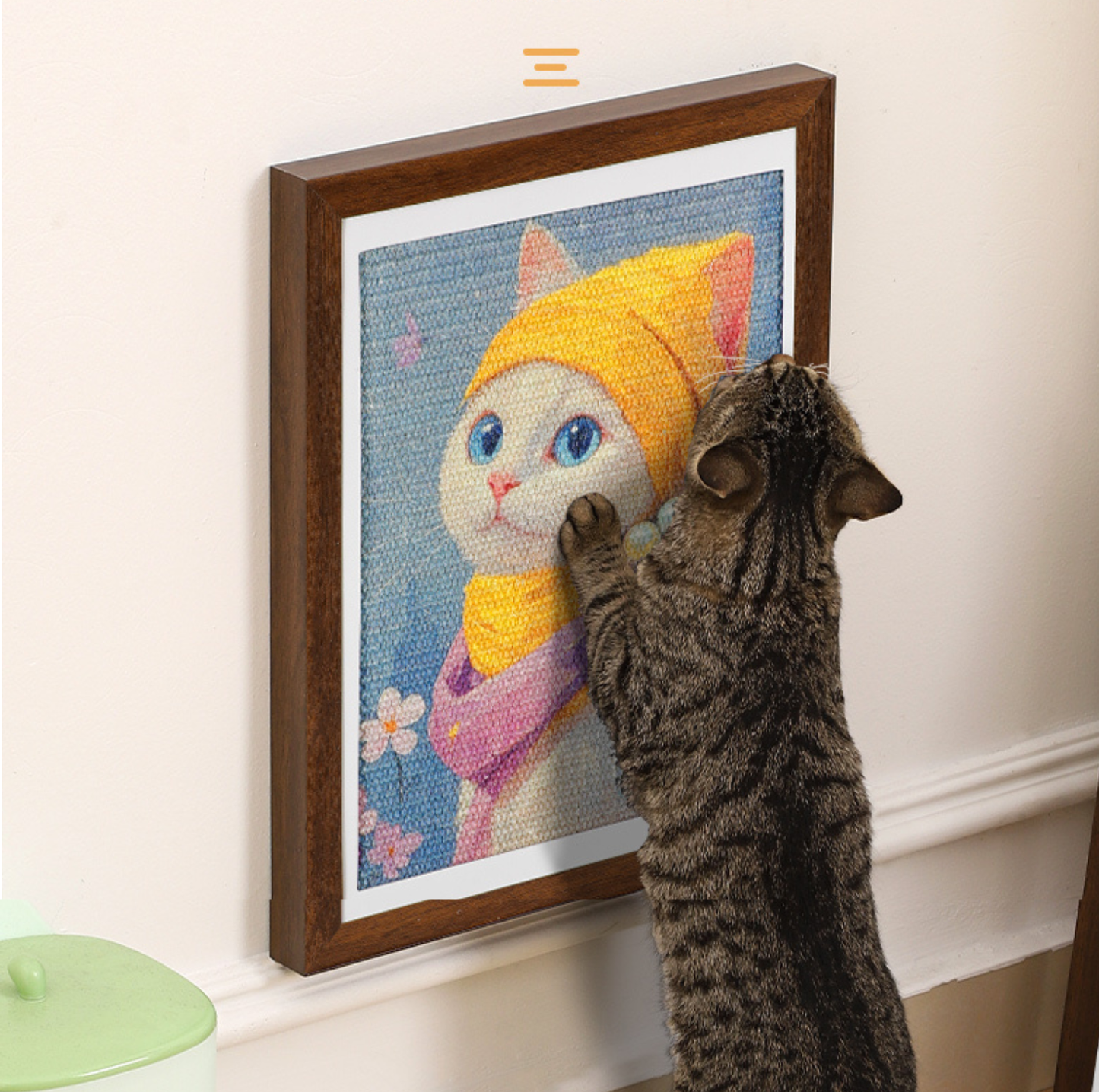 Framed Wall-Mounted Cat Scratcher