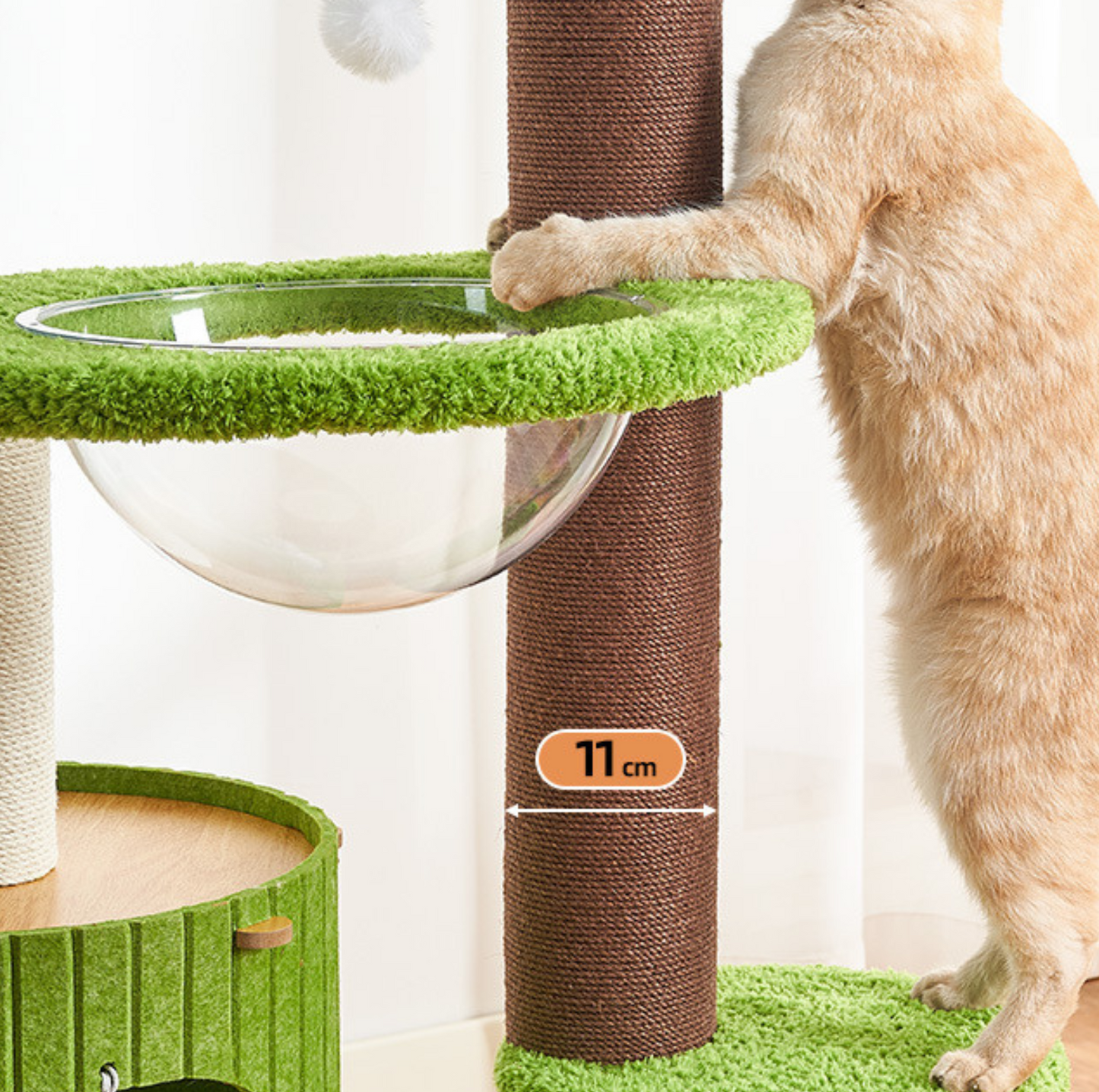 Forest Felt Covering Multi-Level Cat Tree