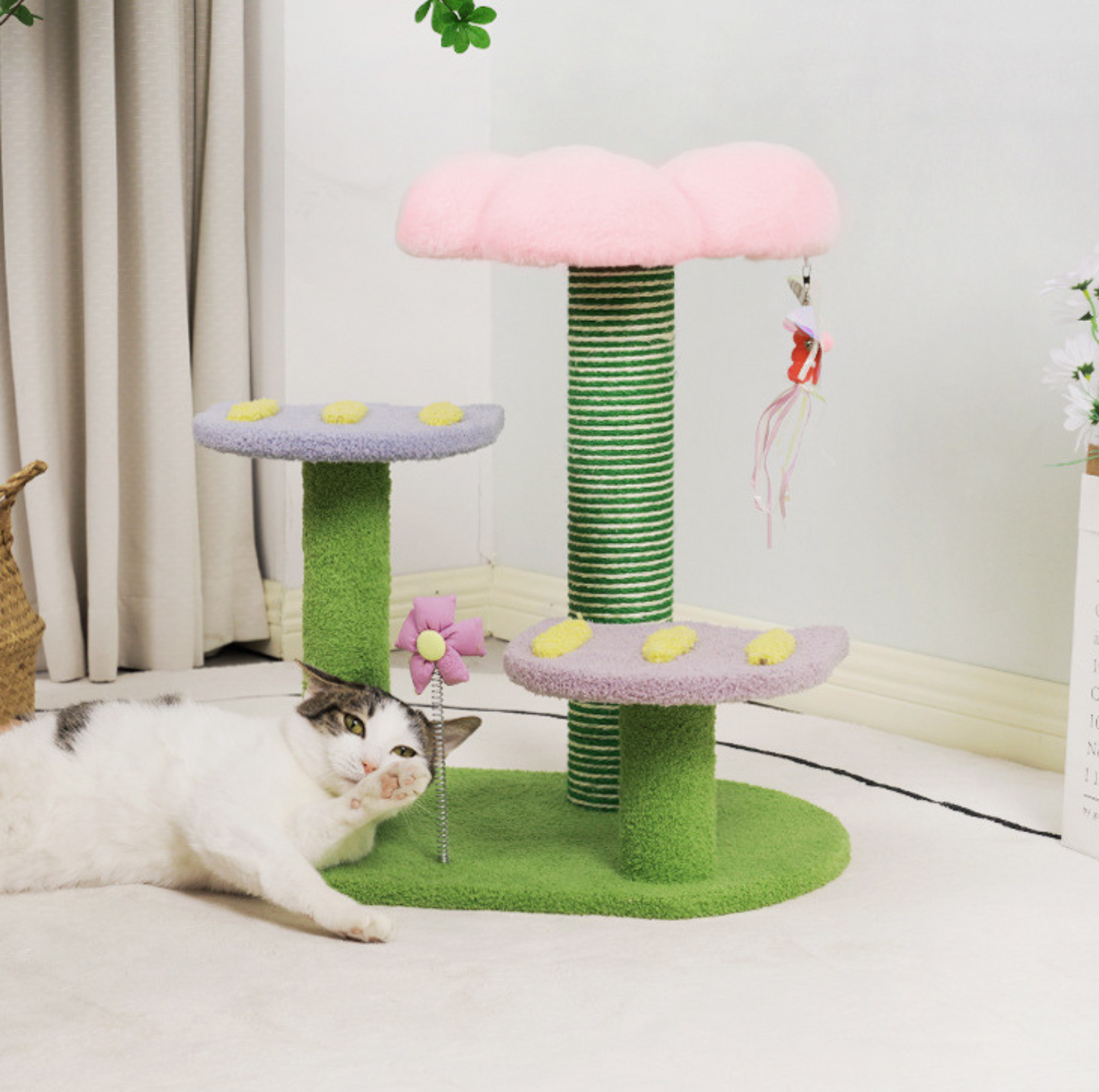 Colourful 3-Level Small Cat Tree