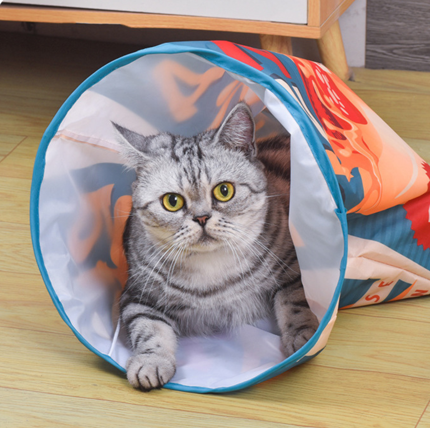 ”Crispy Chips Bag” Crinkle Cat Tunnel