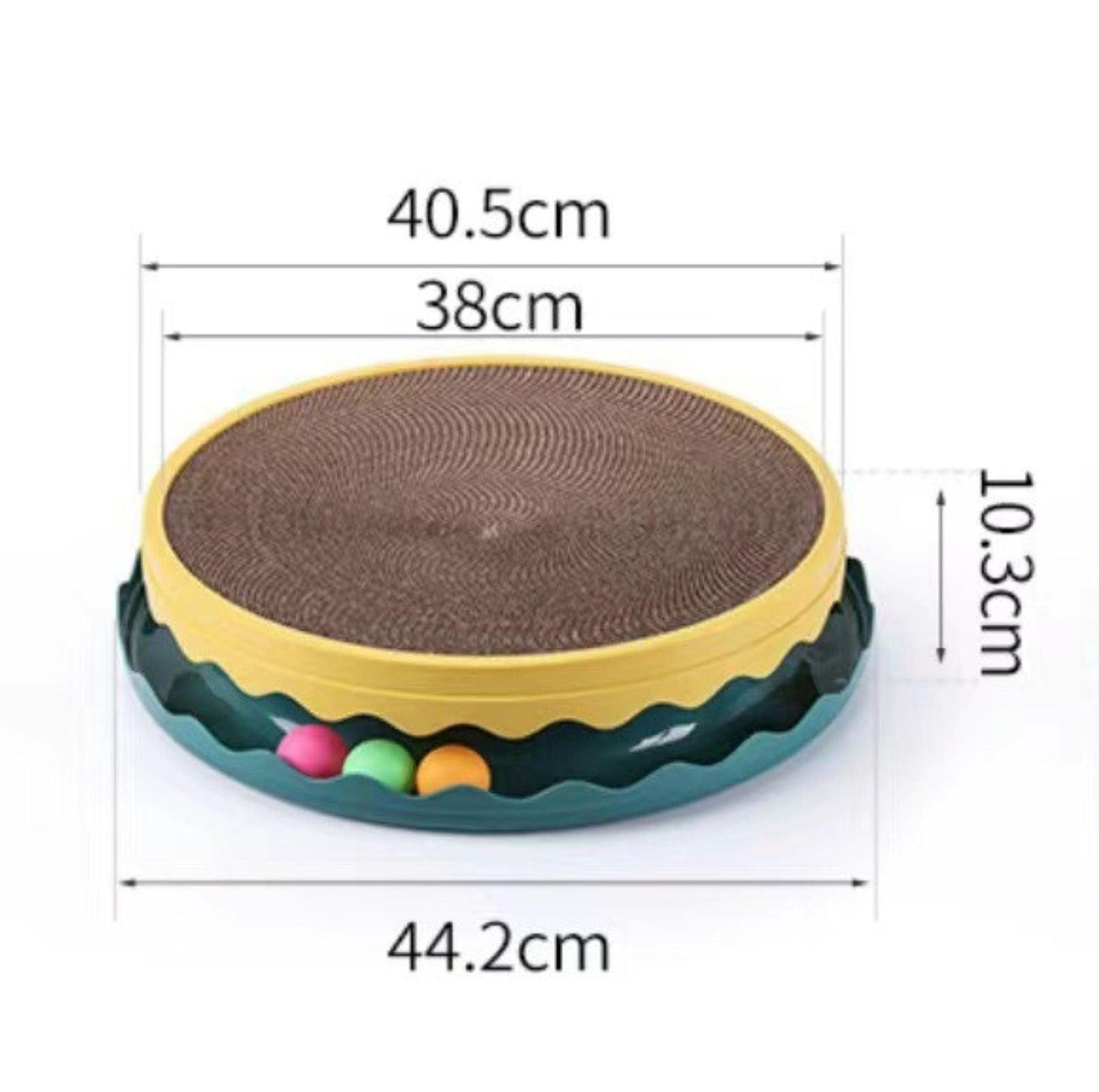 Double-Layer Rotating Cat Scratcher with Trackballs & Detachable Core