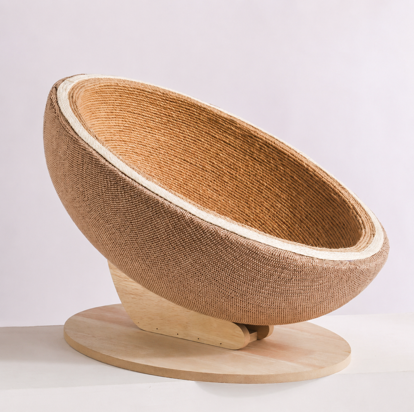 Eggshell-Shaped Sisal Cat Scratcher Nest