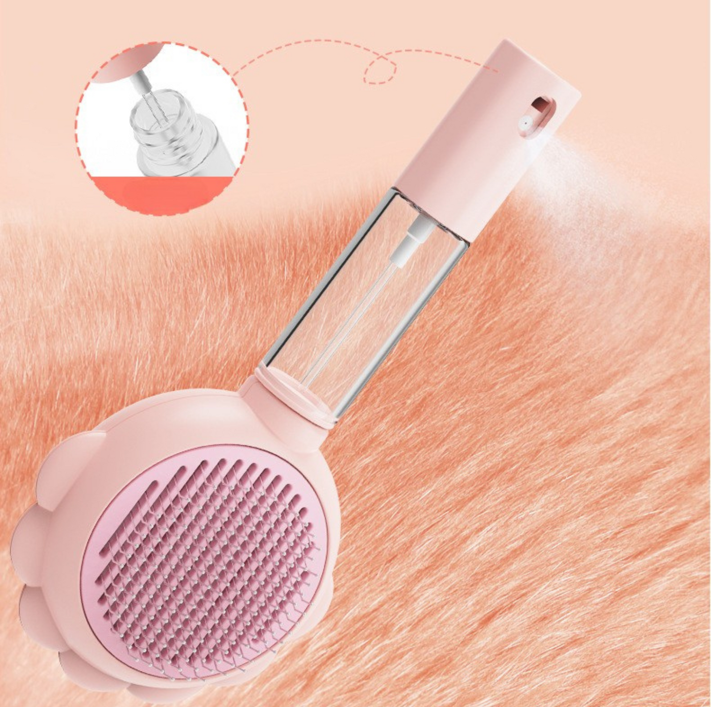 Sunflower Pet Brush – Grooming & Massage Tool with One-Click Fur Release