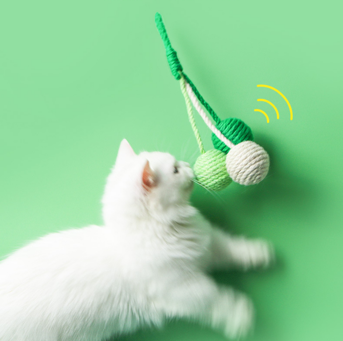 Colourful Sisal Hanging Cat Toy Ball