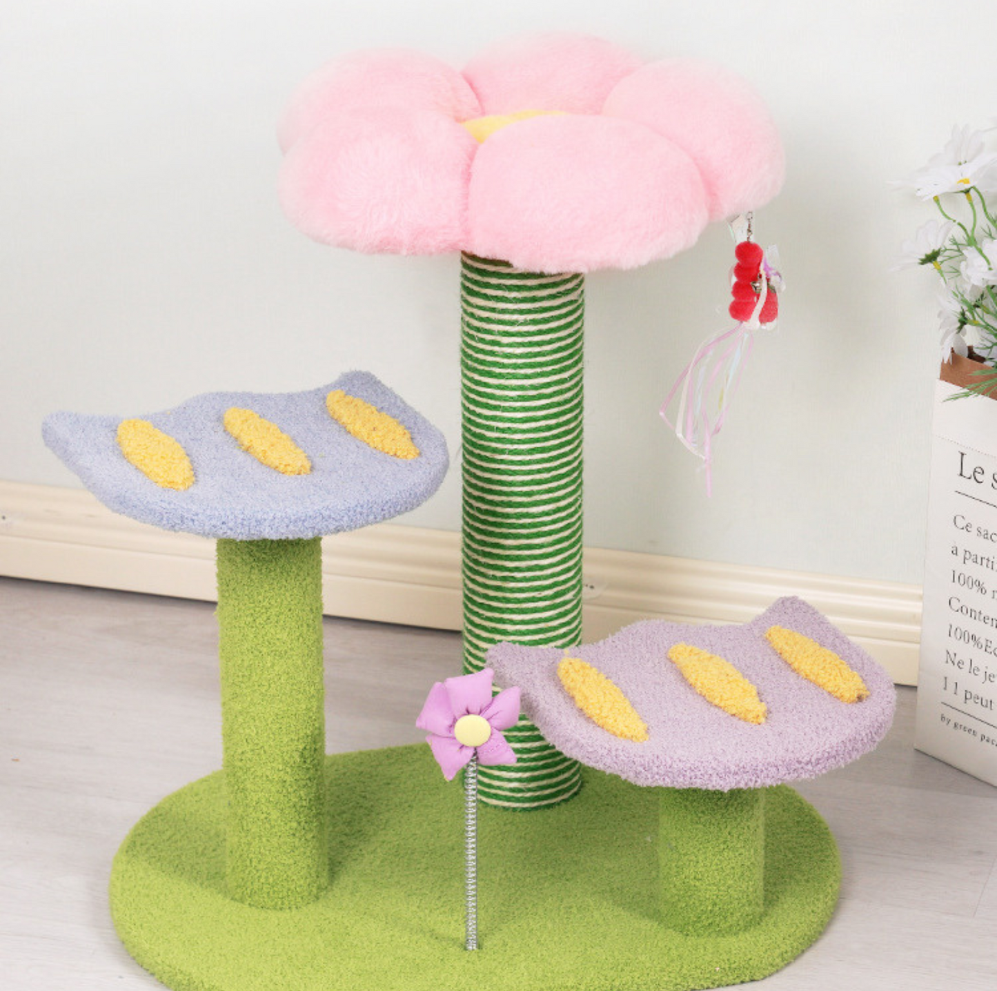Colourful 3-Level Small Cat Tree
