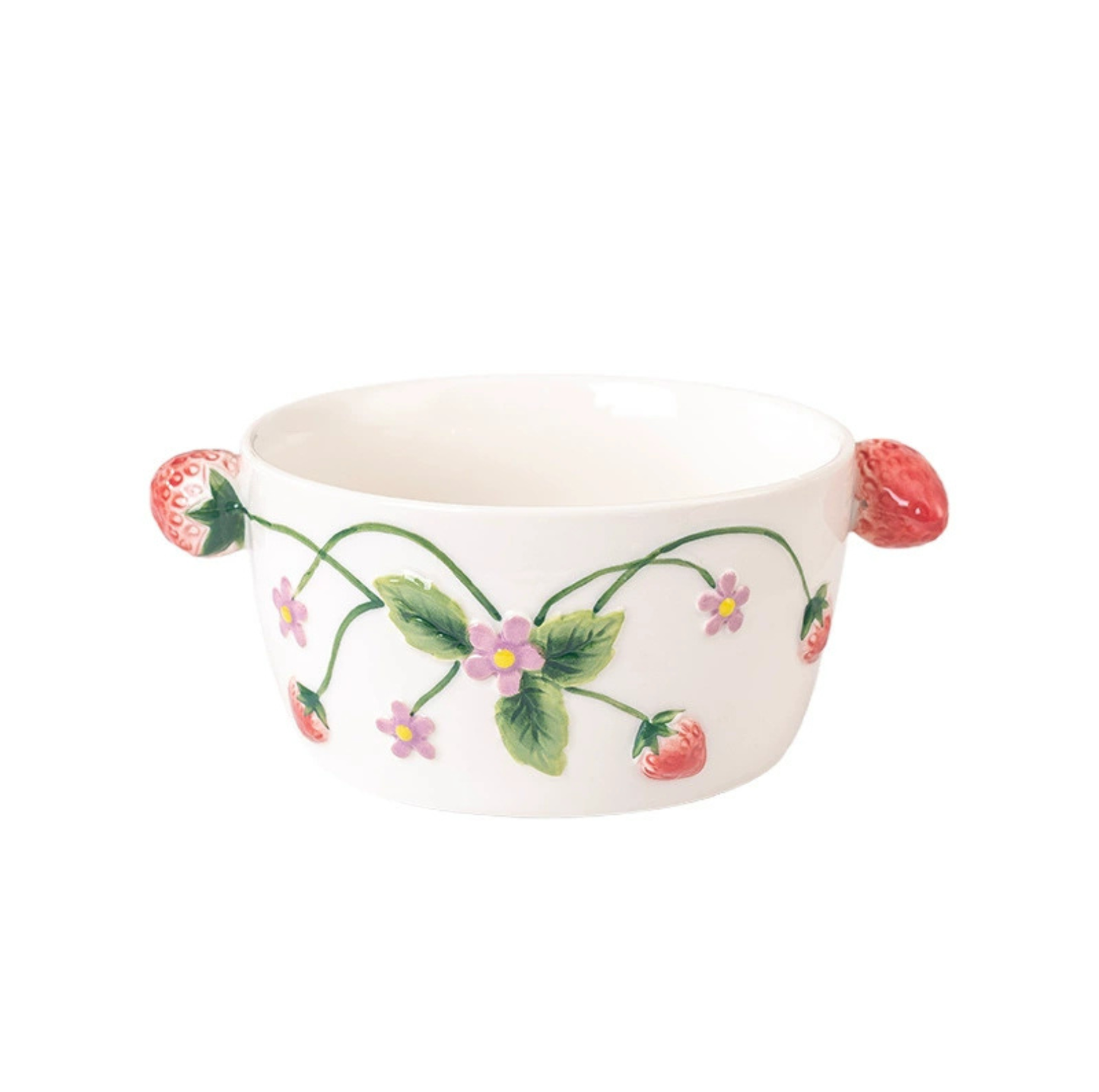 Strawberry Style Ceramic Pet Bowl