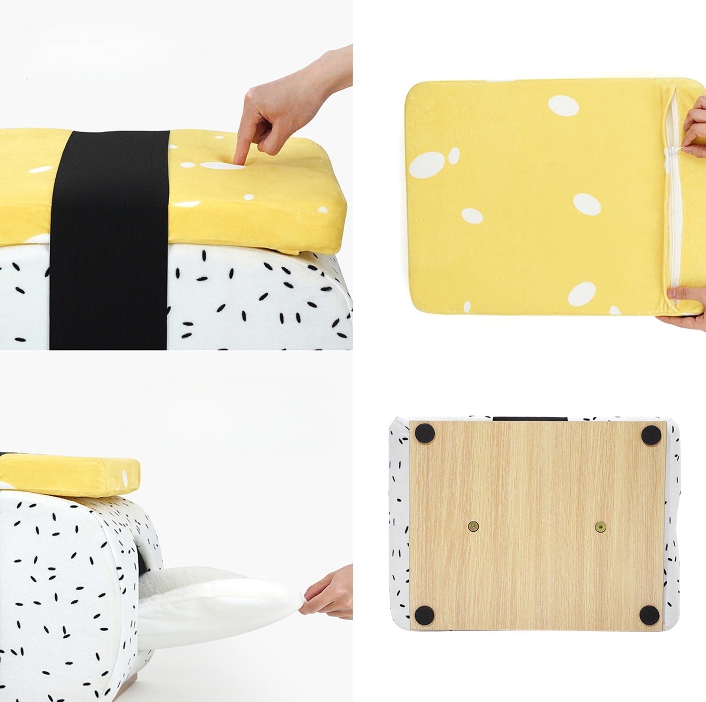 ZeZe Sushi-shaped Multi-functional Chair and Cat Bed