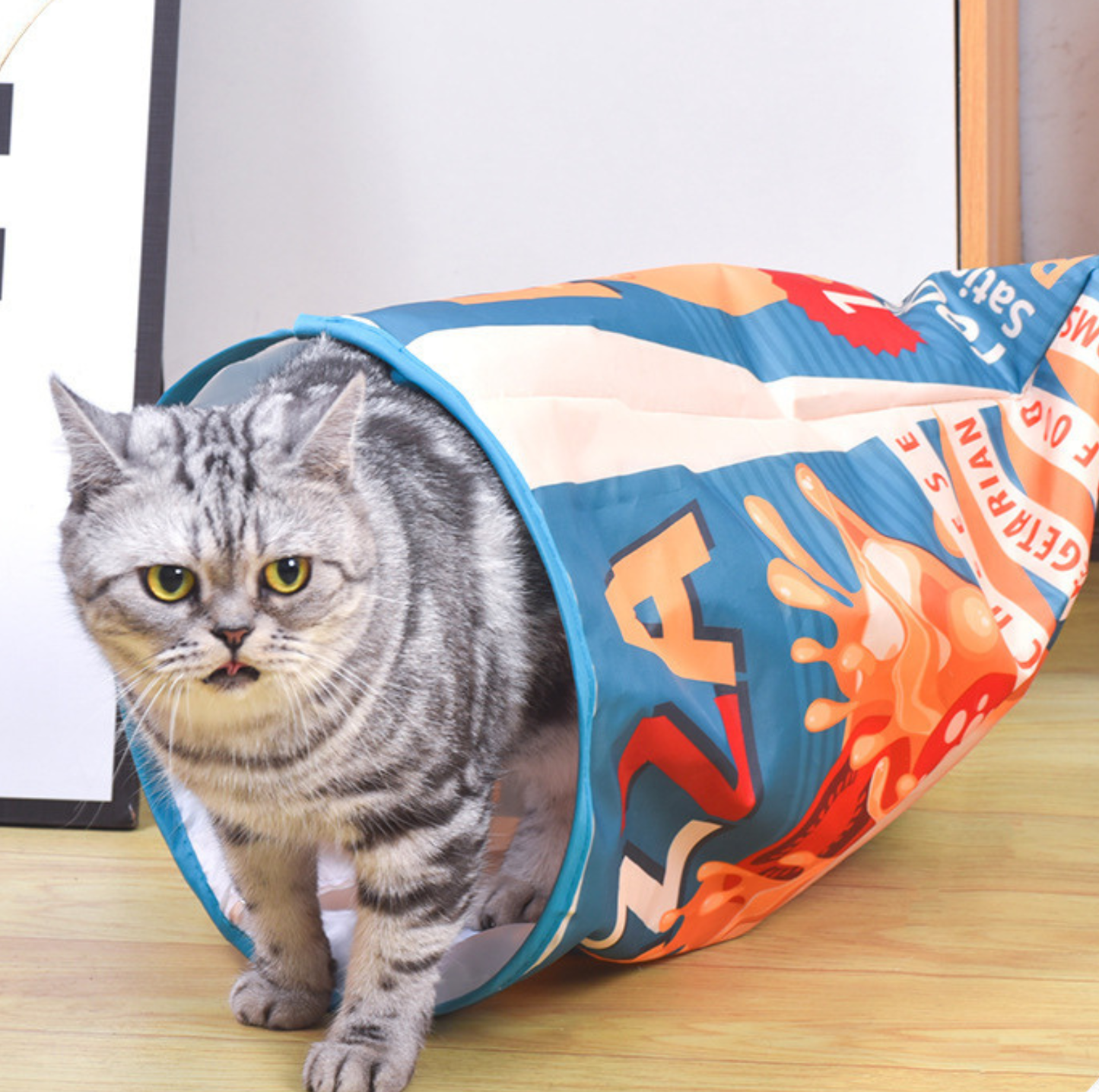 ”Crispy Chips Bag” Crinkle Cat Tunnel