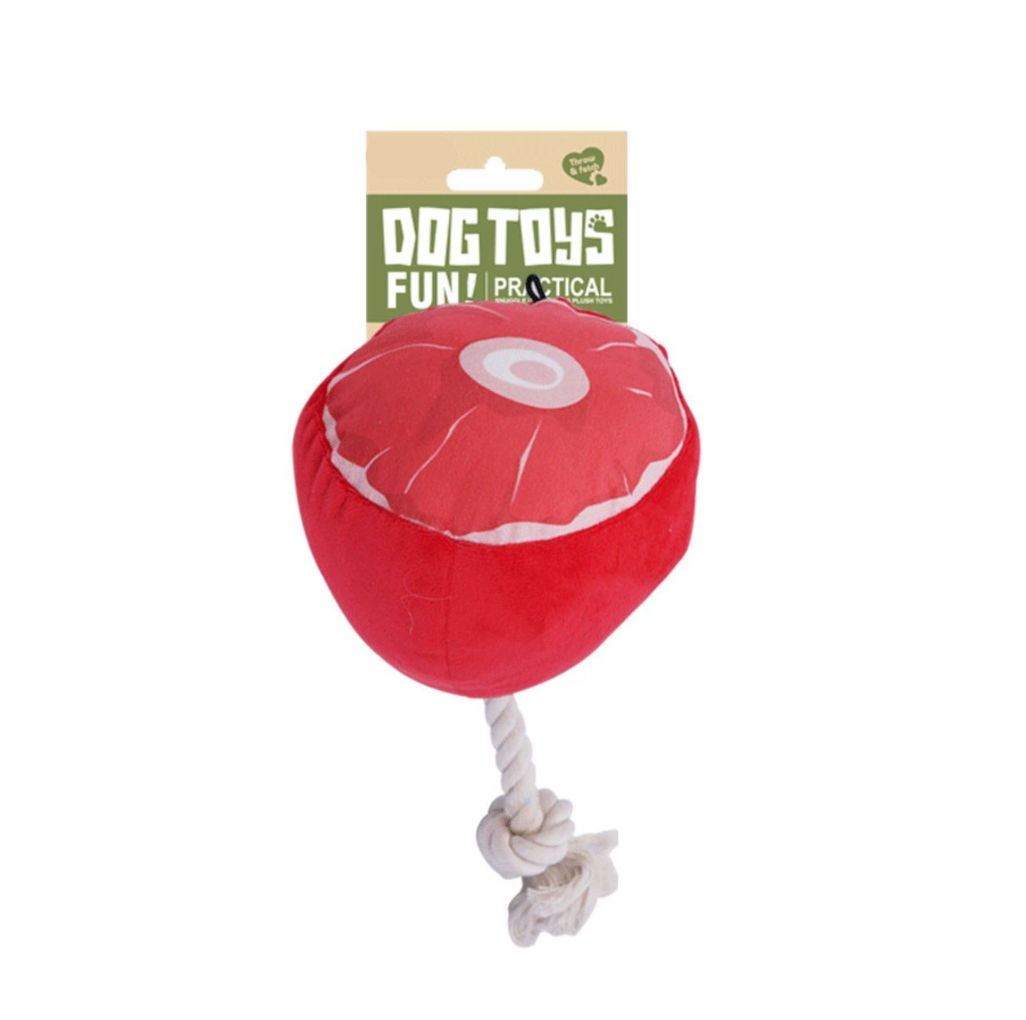Fast Food Plush Squeaky Dog Toys - Ham