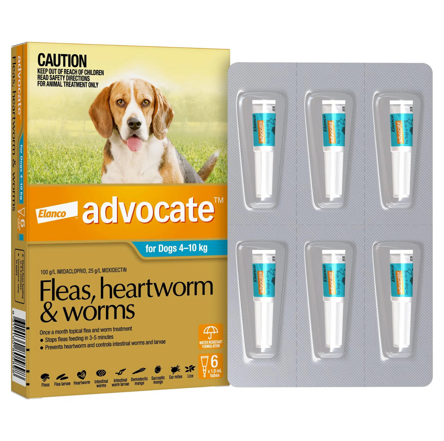 Advocate 4-10kg Dog Spot-On Flea & Worming Treatment - {{product.type}} - PawPawUp