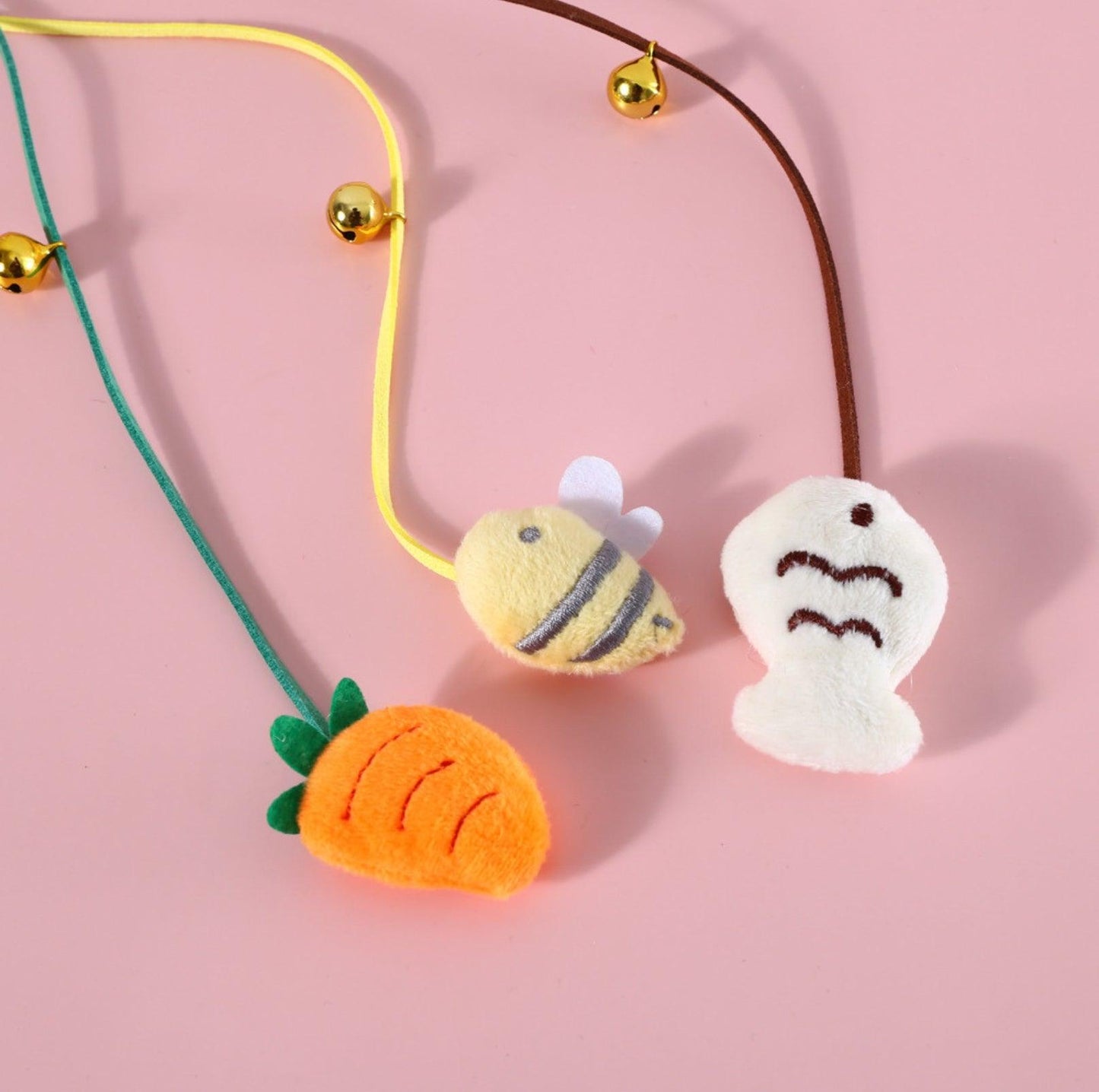 Animal Style Plush Cat Teaser Wand with Bell Cat Toy - {{product.type}} - PawPawUp