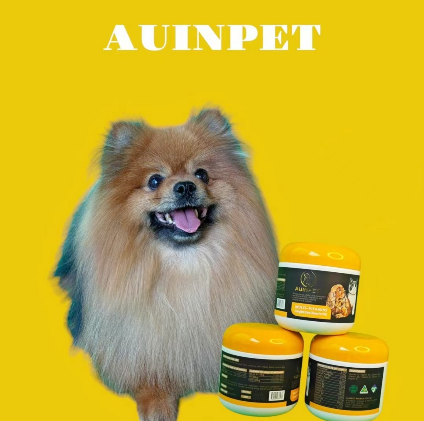 AUINPET MULTI-VITAMINS Complete Care Chews For Pets - {{product.type}} - PawPawUp