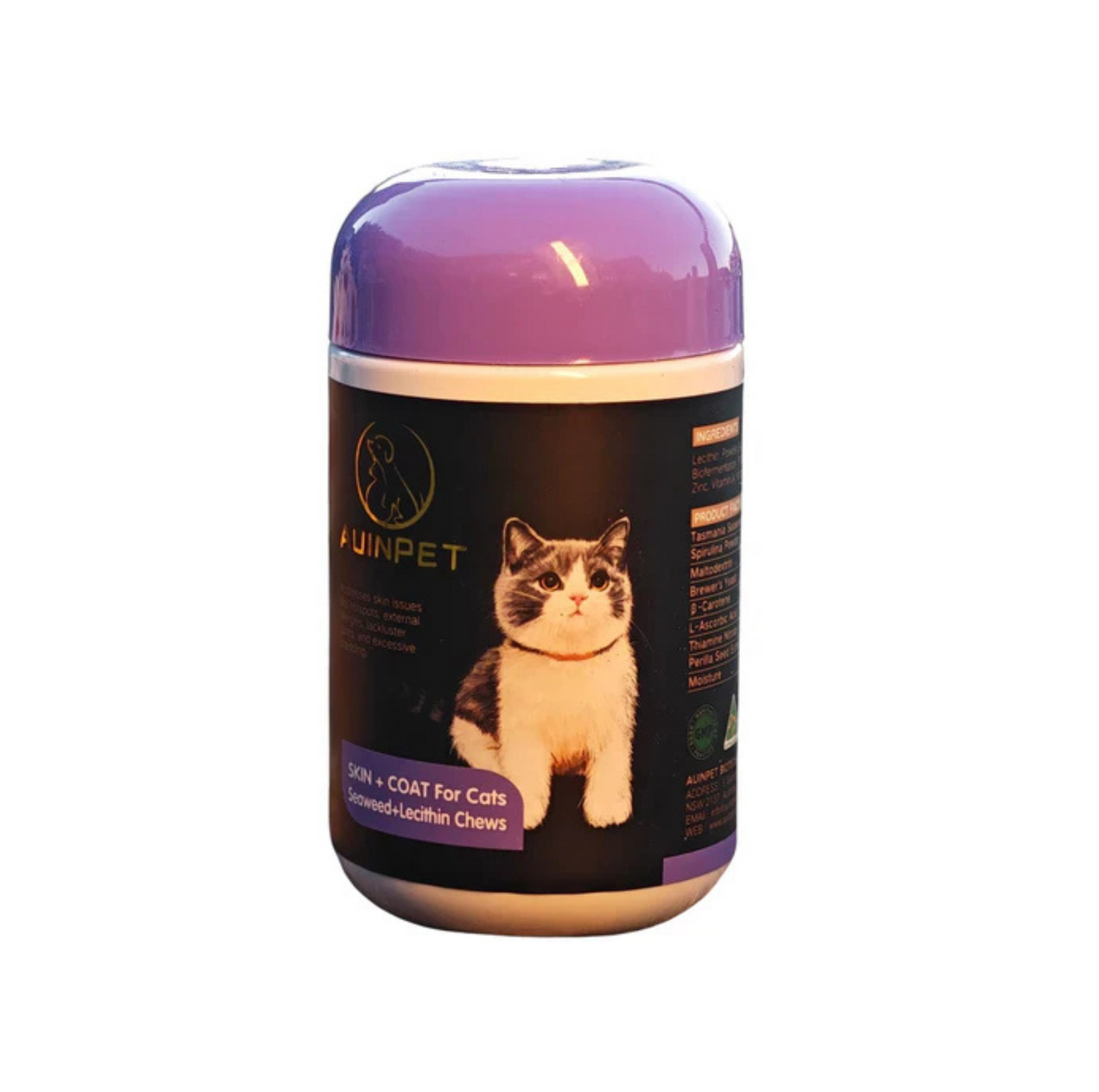 AUINPET SKIN + COAT For Cats Seaweed+Lecithin Chews - {{product.type}} - PawPawUp