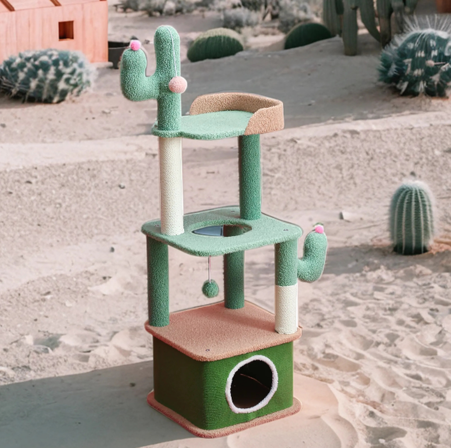 Cactus-Styled Cat Climbing Tree - {{product.type}} - PawPawUp