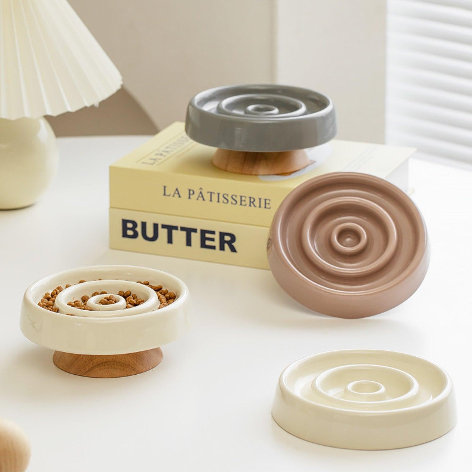 Ceramic Slow Eating Pet Food Bowl for Cats and Dogs - {{product.type}} - PawPawUp