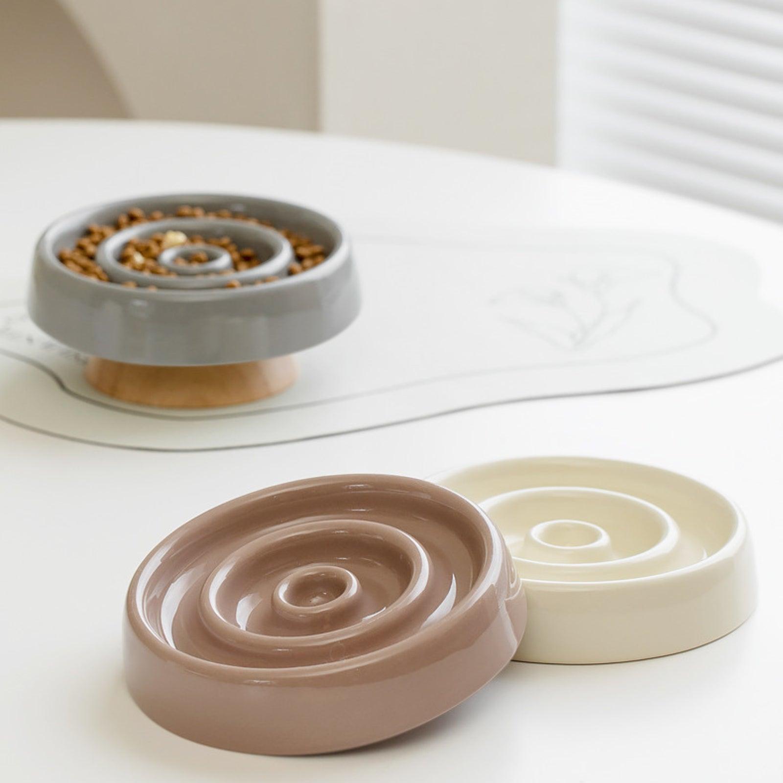 Ceramic Slow Eating Pet Food Bowl for Cats and Dogs - {{product.type}} - PawPawUp