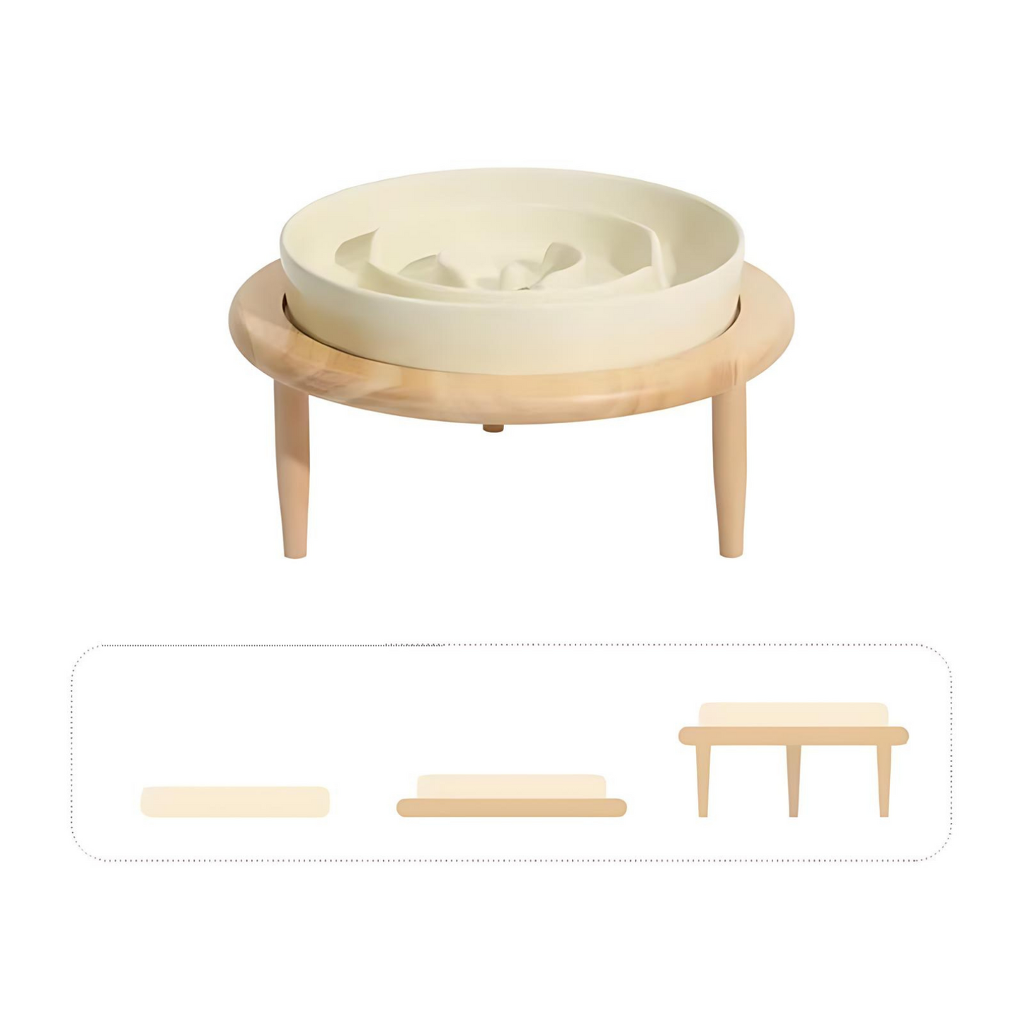Ceramic Slow Feeder Pet Bowl for Dogs and Cats - {{product.type}} - PawPawUp