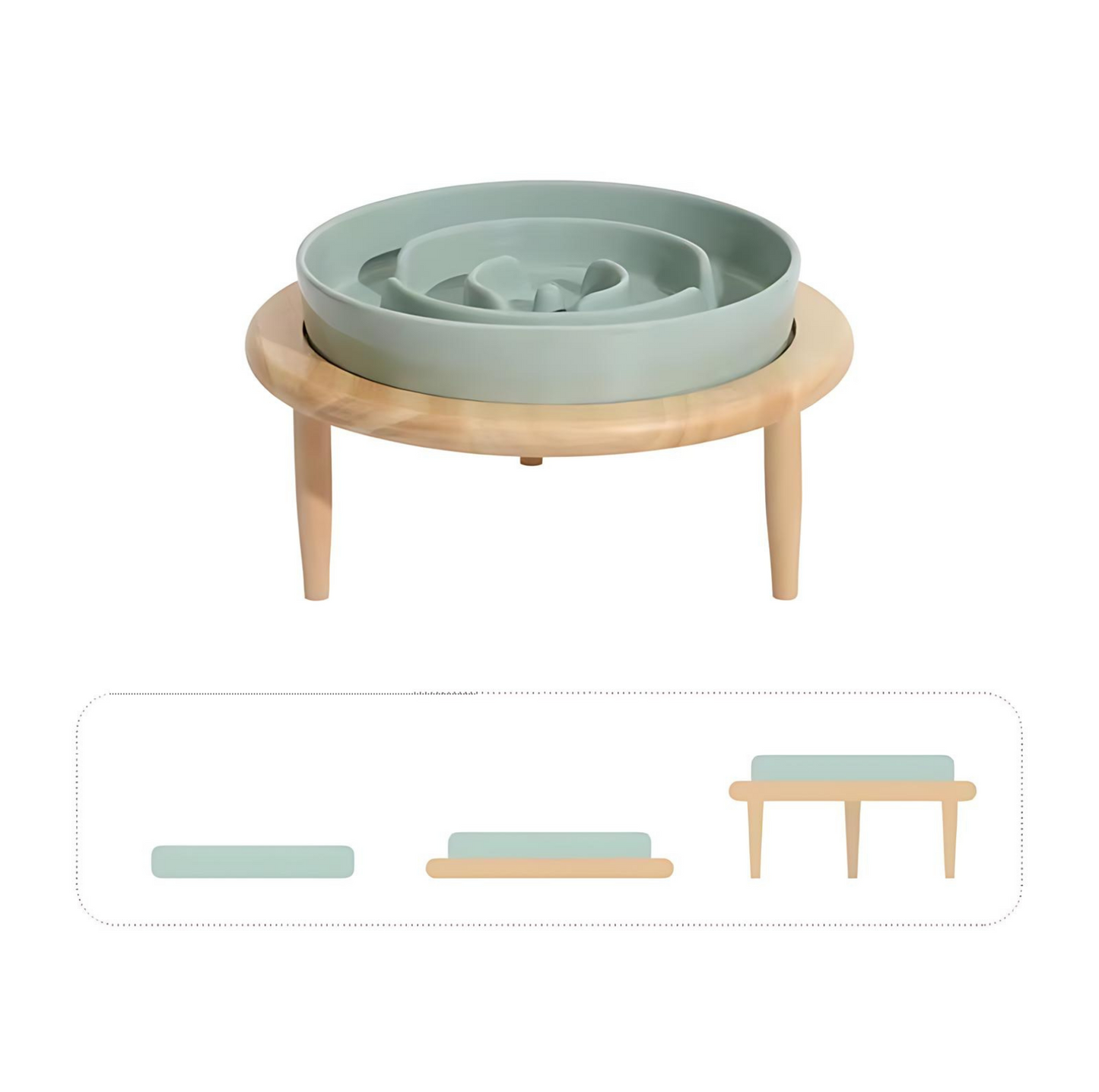 Ceramic Slow Feeder Pet Bowl for Dogs and Cats - {{product.type}} - PawPawUp