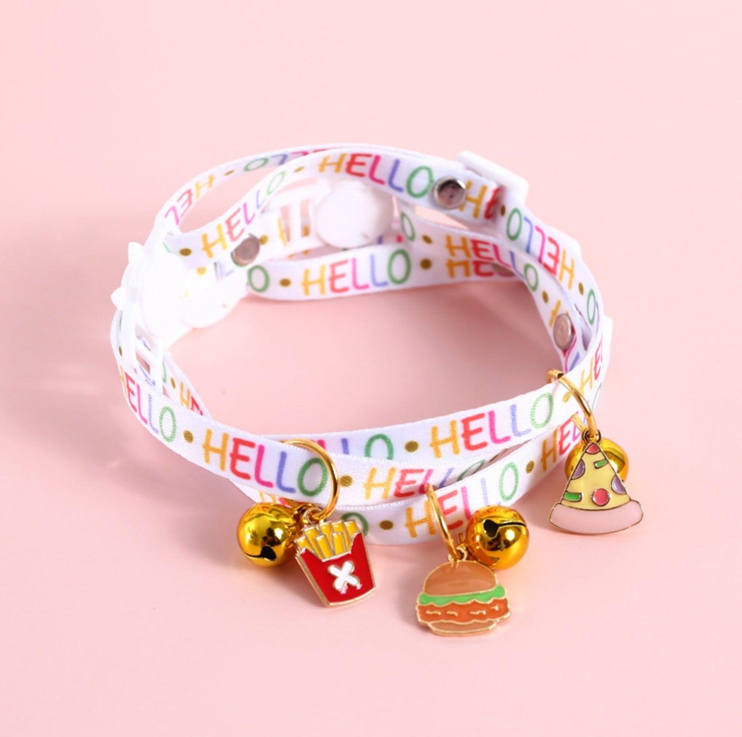 Charming Food Pendant Collar with Copper Bell for Pets - {{product.type}} - PawPawUp
