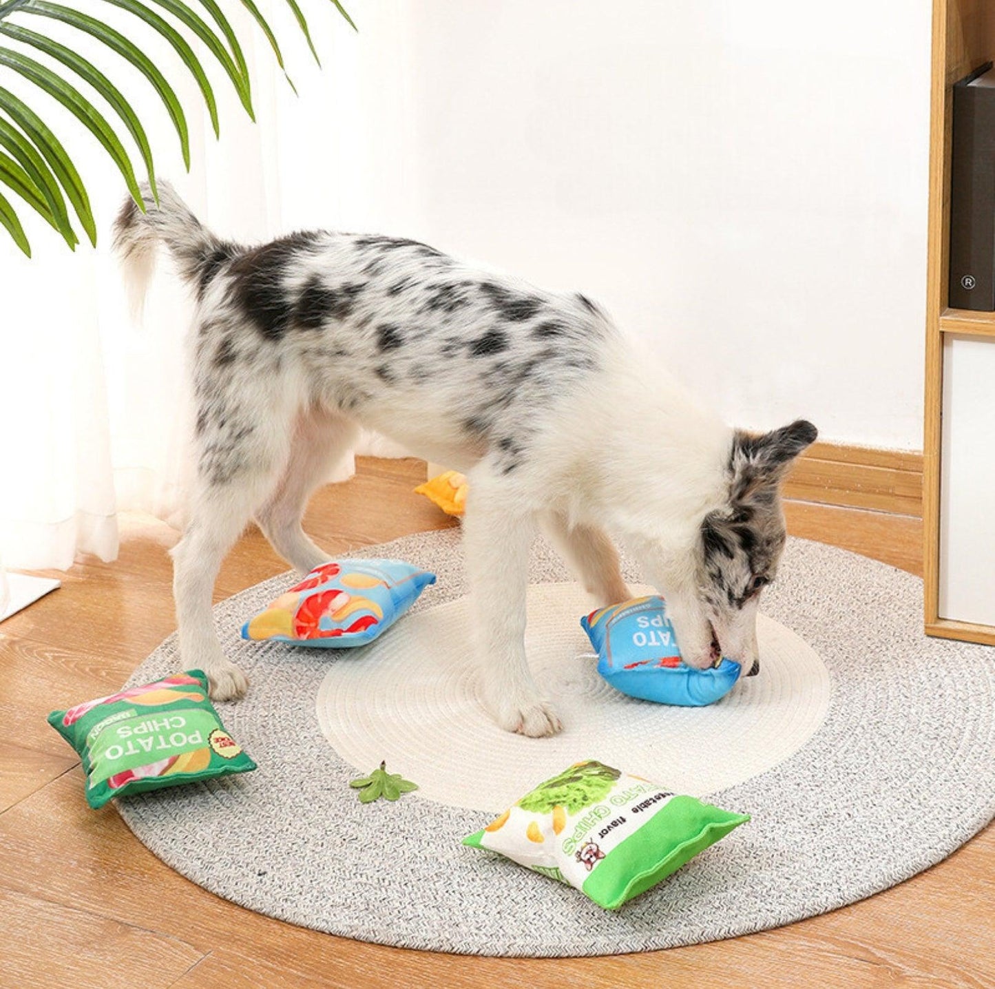 Chips Paw-ty: Plush Pet Chewing Toys with Built-in Squeakers - {{product.type}} - PawPawUp