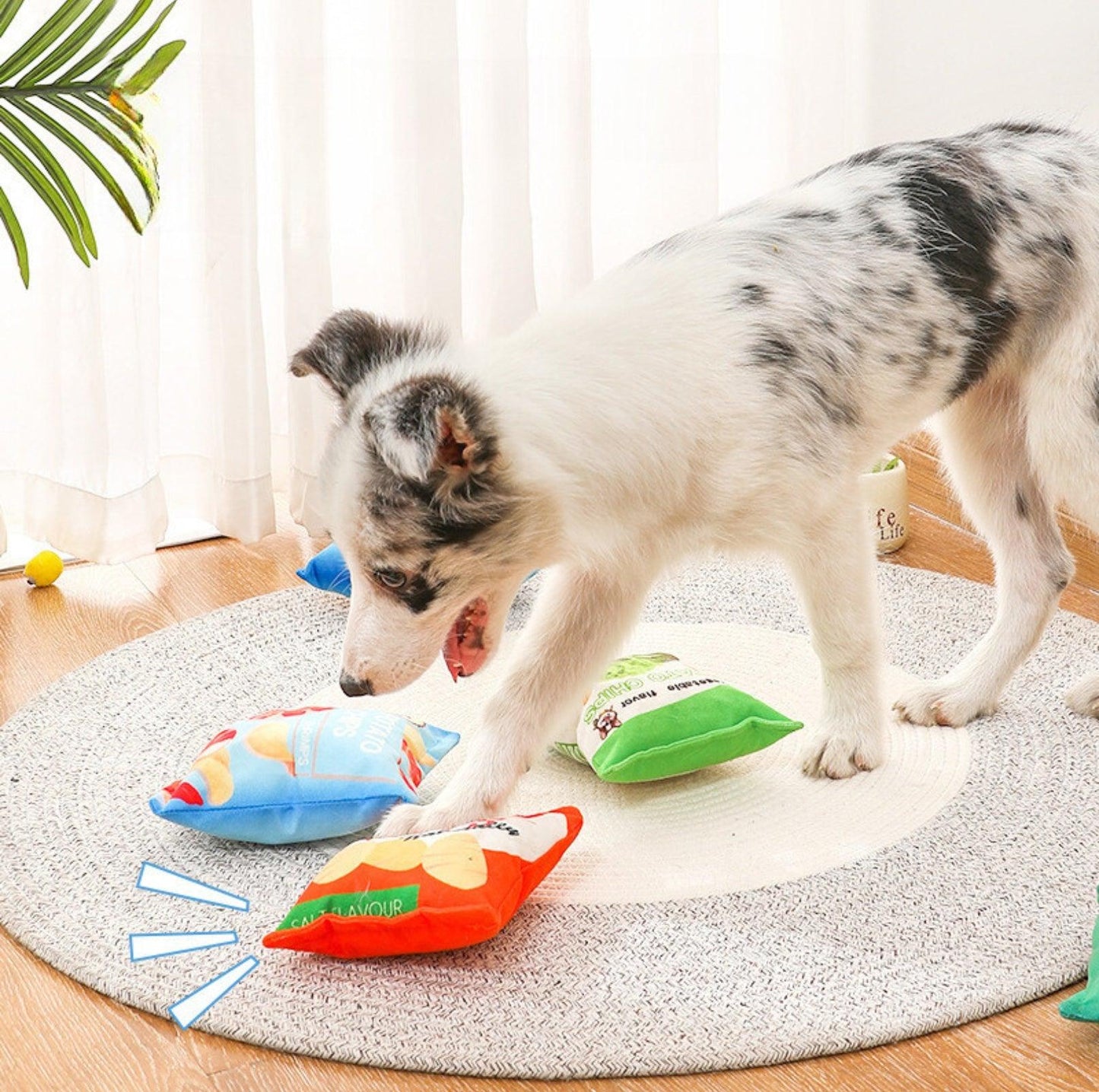 Chips Paw-ty: Plush Pet Chewing Toys with Built-in Squeakers - {{product.type}} - PawPawUp