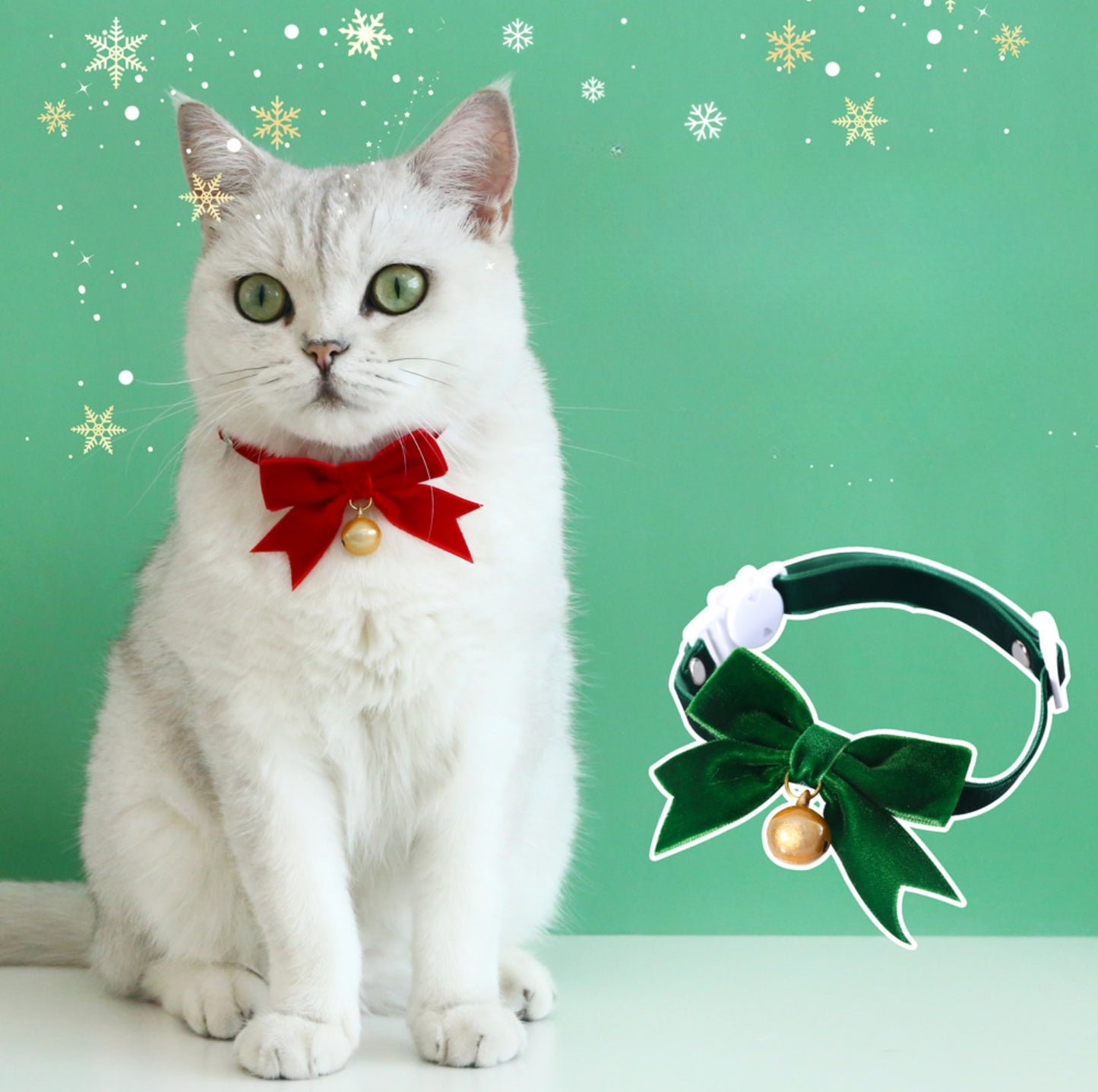 Christmas Velvet Bow Tie Pet Collar - {{product.type}} - PawPawUp