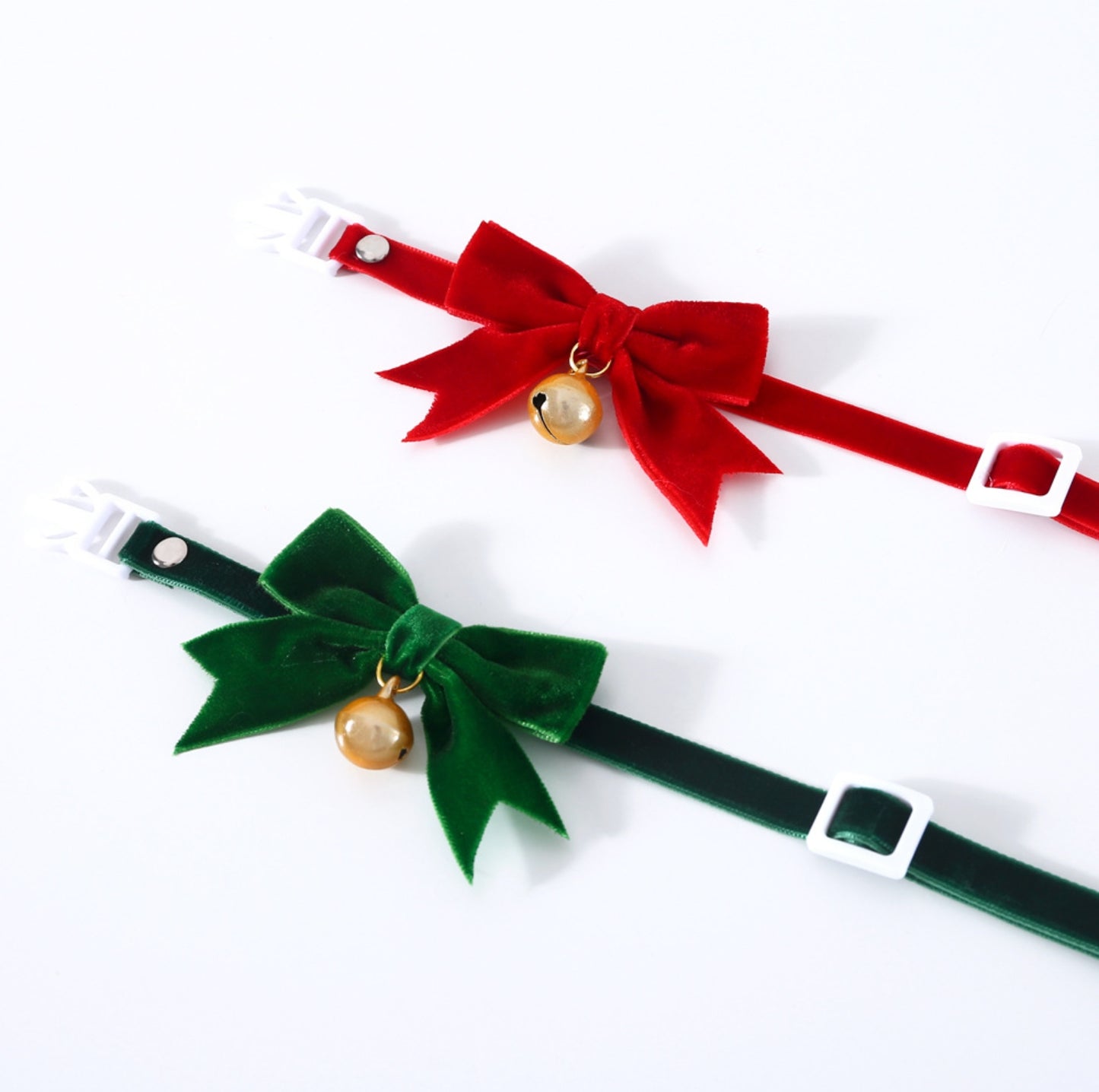 Christmas Velvet Bow Tie Pet Collar - {{product.type}} - PawPawUp