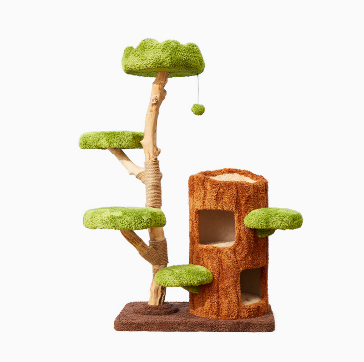 Cmisstree Tree Hollow Solid Wood 5-Tired Large Cat Tree - {{product.type}} - PawPawUp
