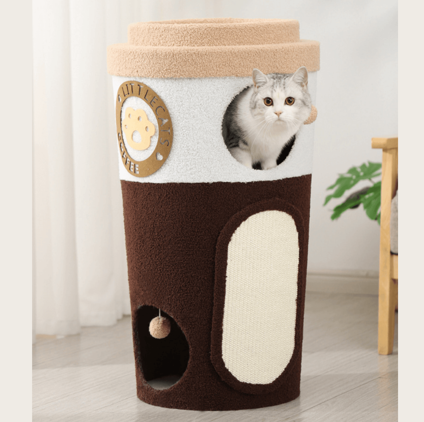 Deluxe Coffee Cup Cat Tree Cat Scratcher - {{product.type}} - PawPawUp