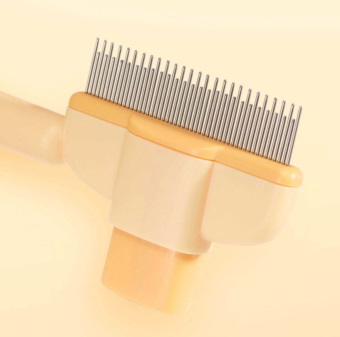 Deshedding & Dematting Pet Brush – Dual-Length Stainless Steel Teeth with Self-Cleaning Function - {{product.type}} - PawPawUp