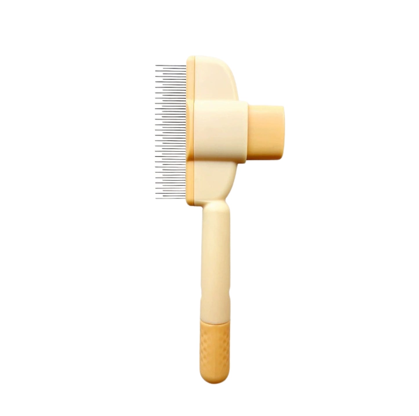 Deshedding & Dematting Pet Brush – Dual-Length Stainless Steel Teeth with Self-Cleaning Function - {{product.type}} - PawPawUp