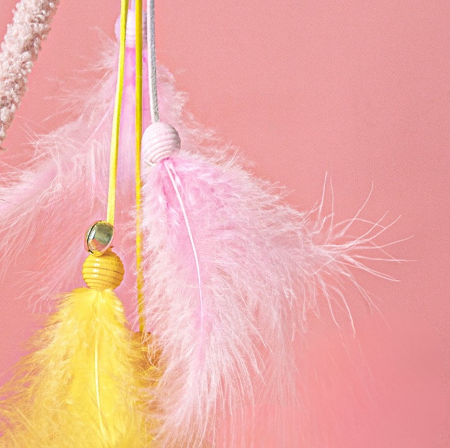 Double Feather Cat Teaser Wand - {{product.type}} - PawPawUp