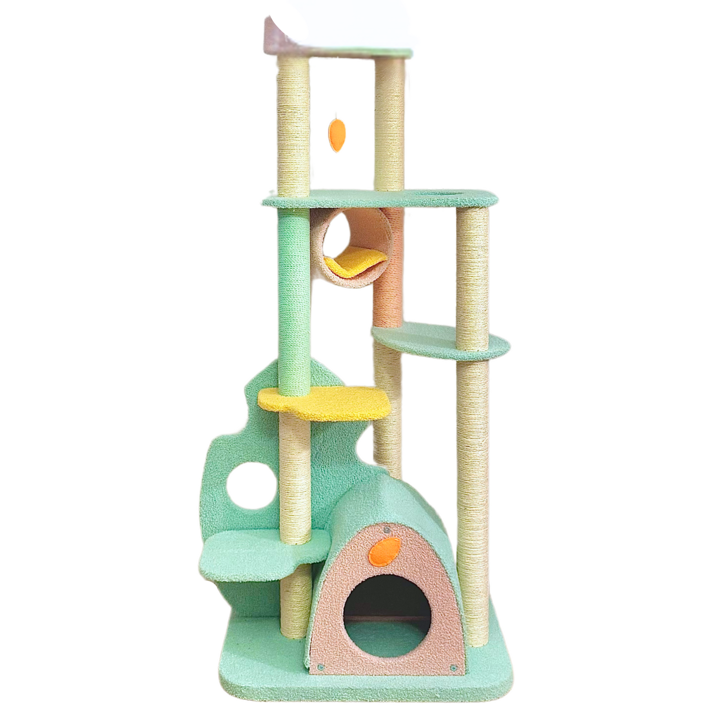 Dreamy Macaroon Party Cat Tree with Scratching Post and Nest - {{product.type}} - PawPawUp