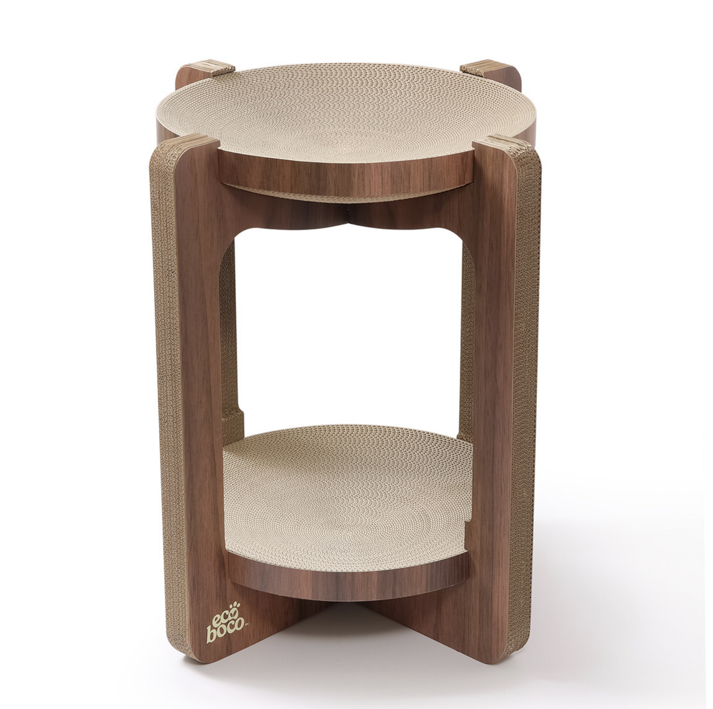 Dual-Layer Cat Scratcher Tower – 360° Multi-Cat Design - {{product.type}} - PawPawUp