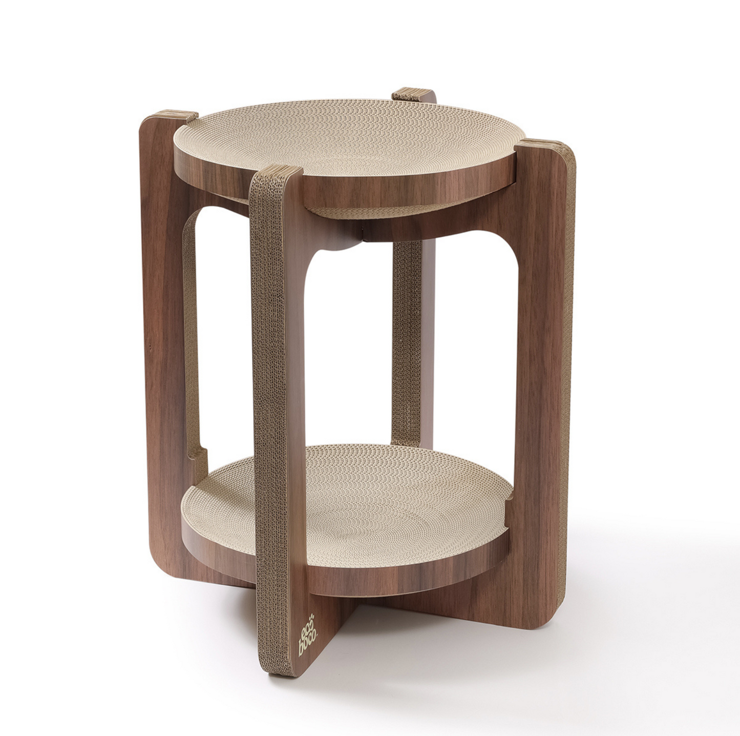 Dual-Layer Cat Scratcher Tower – 360° Multi-Cat Design - {{product.type}} - PawPawUp