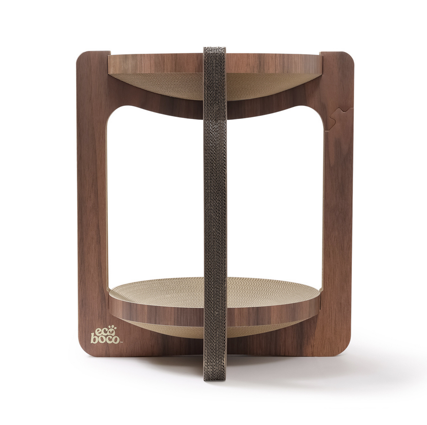 Dual-Layer Cat Scratcher Tower – 360° Multi-Cat Design - {{product.type}} - PawPawUp