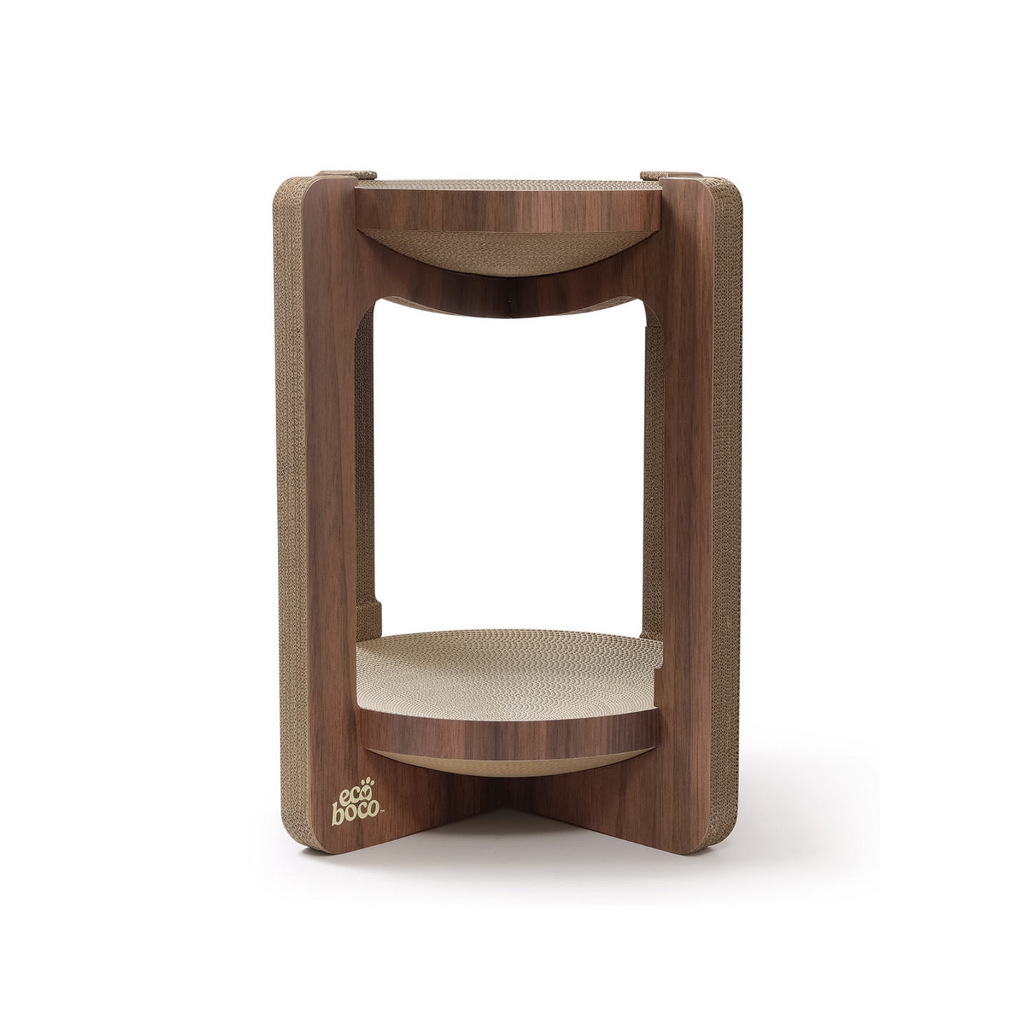 Dual-Layer Cat Scratcher Tower – 360° Multi-Cat Design - {{product.type}} - PawPawUp