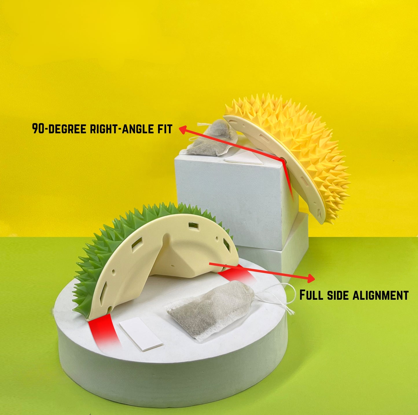 Durian-Shaped Multifunctional Cat Toy - Scratch, Groom, Feed, and Dental Clean - {{product.type}} - PawPawUp
