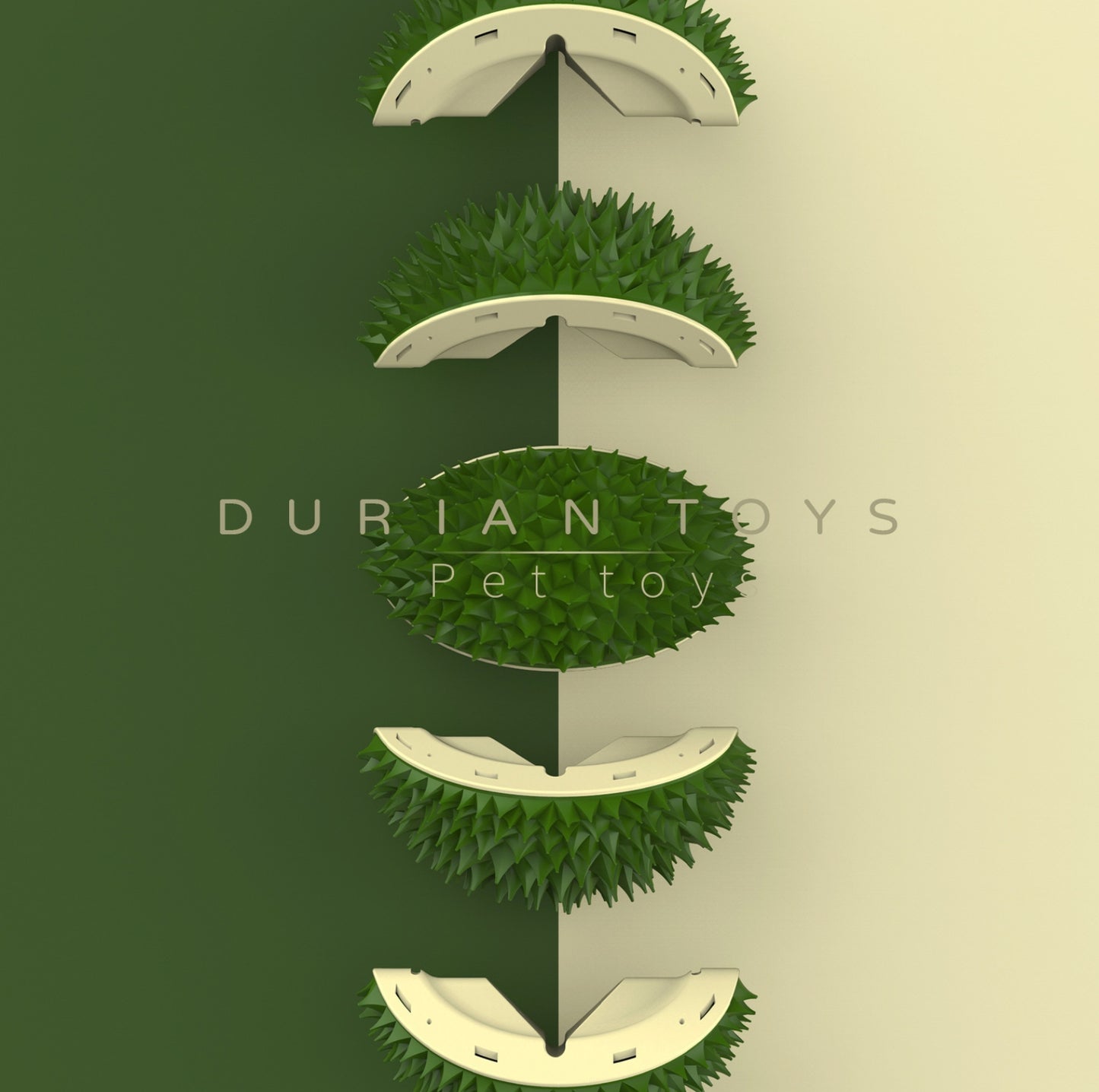 Durian-Shaped Multifunctional Cat Toy - Scratch, Groom, Feed, and Dental Clean - {{product.type}} - PawPawUp