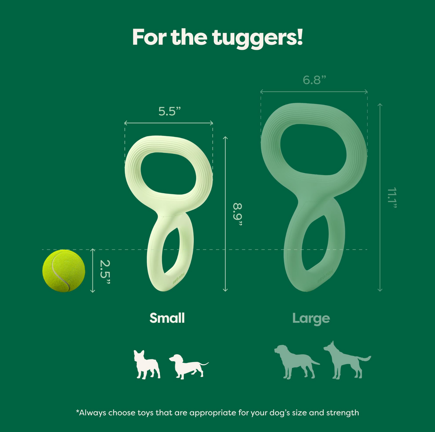 Earth Rated Dog Tug Toy - {{product.type}} - PawPawUp