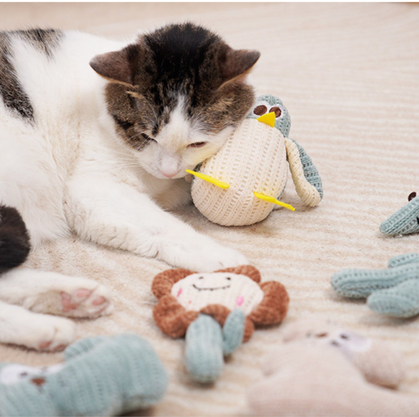 Eco-friendly Woven Yarn Catnip Toys - {{product.type}} - PawPawUp