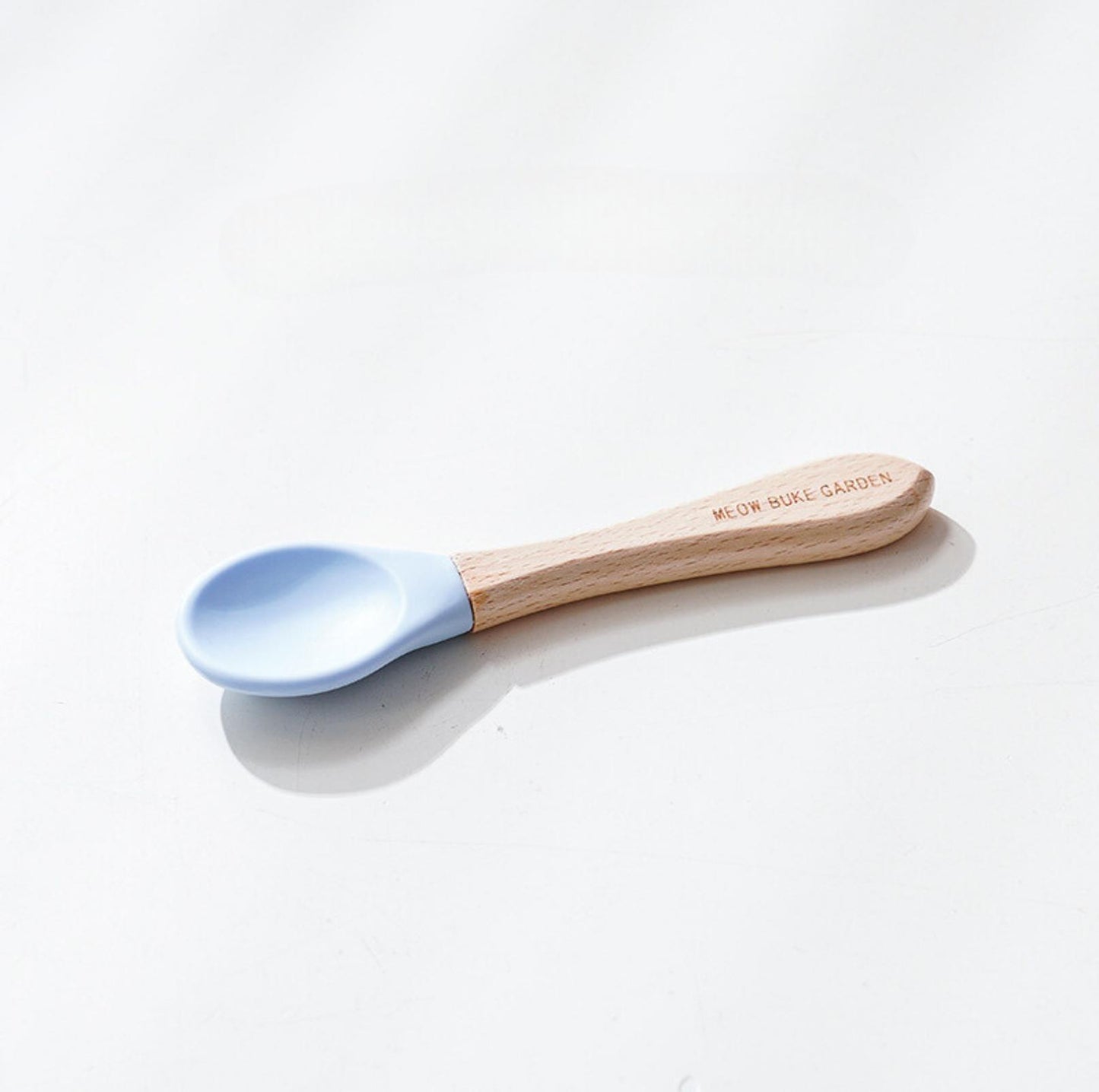 Elegant Baby-Grade Silicone Pet Food Spoon with Wooden Handle - {{product.type}} - PawPawUp