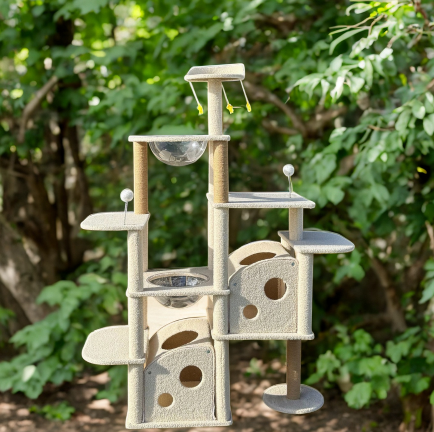 Ella's Castle: Super Large Cat Tree -9 Tiers, Height 173cm - {{product.type}} - PawPawUp