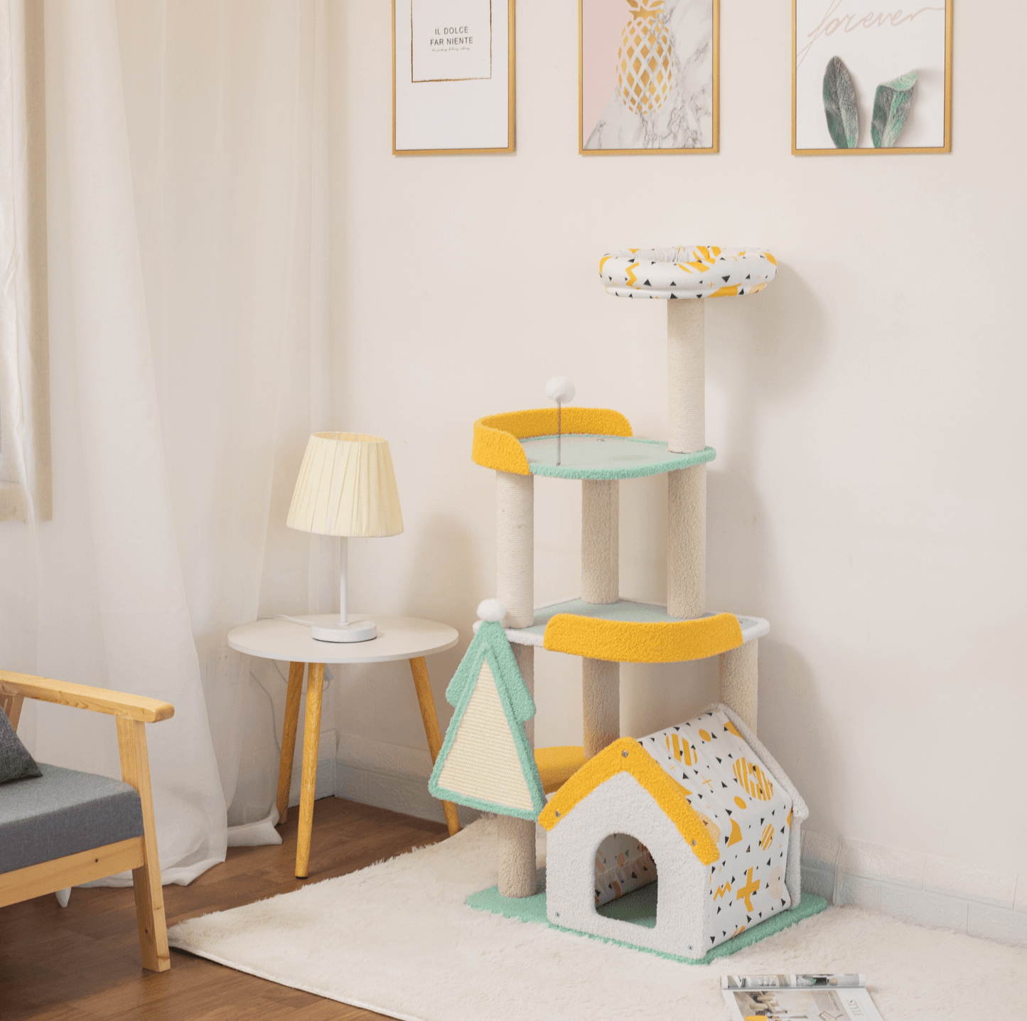 Fairy Tale Paradise Cat Tree With Non-Stick Covering - {{product.type}} - PawPawUp